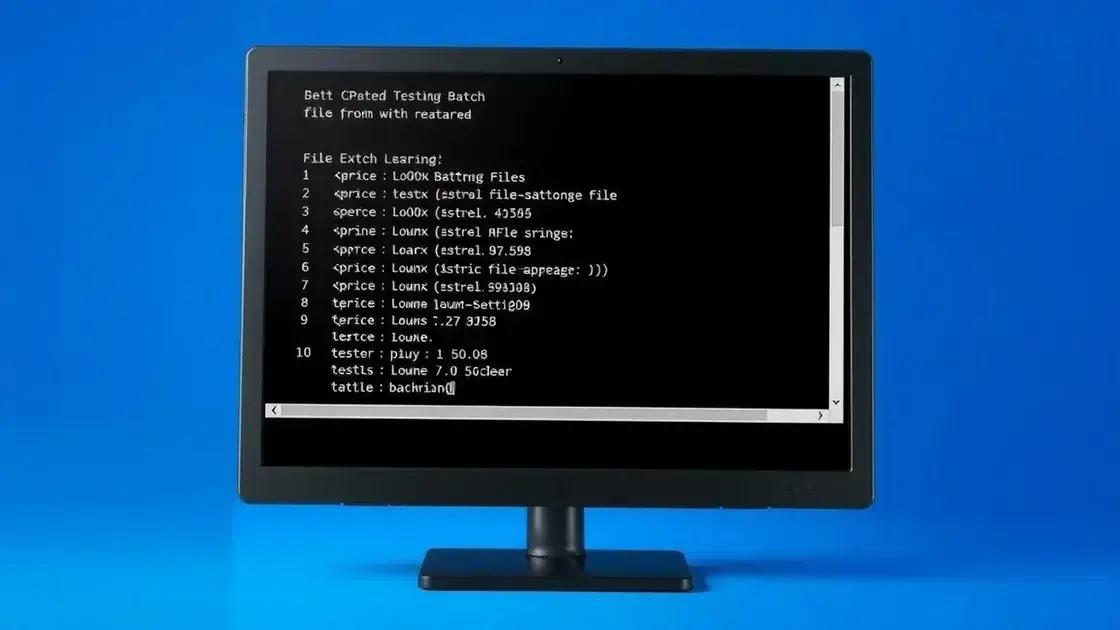 Testing and running your batch file